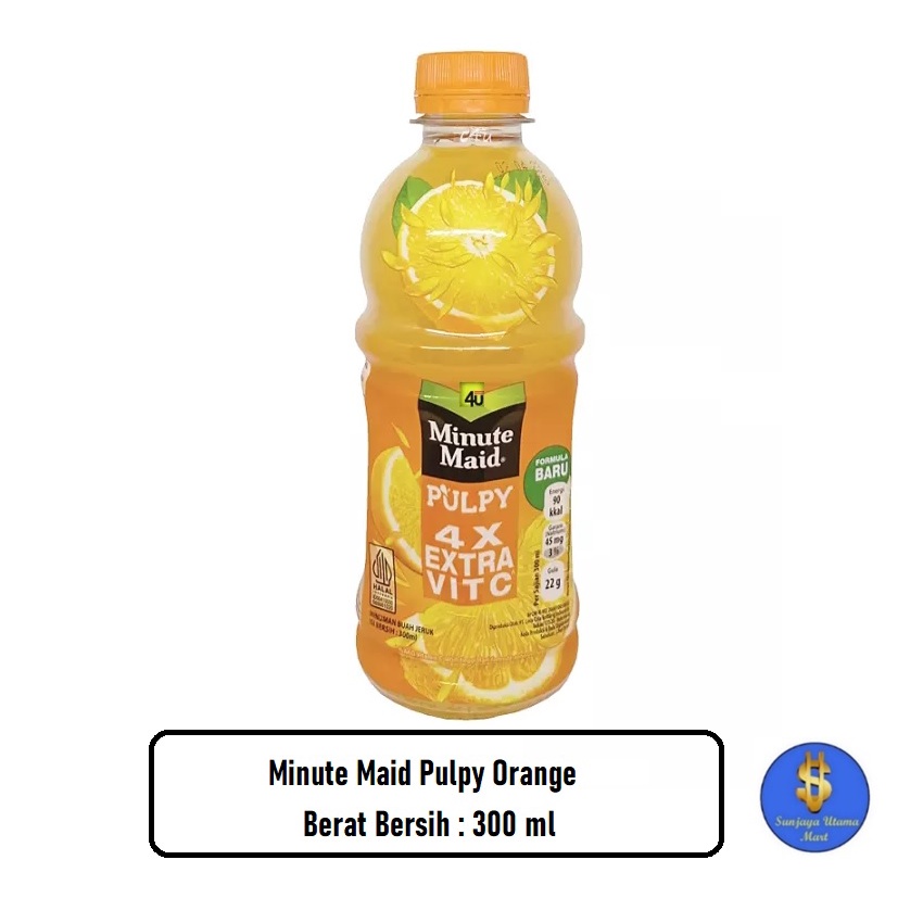 Jual Minute Maid Pulpy Orange Botol 300ml Minuman Pulpy Orange Shopee