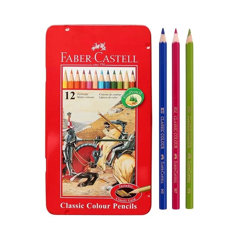 Jual Faber Castell Classic Colour Pencils Tin Case Kemasan Kaleng