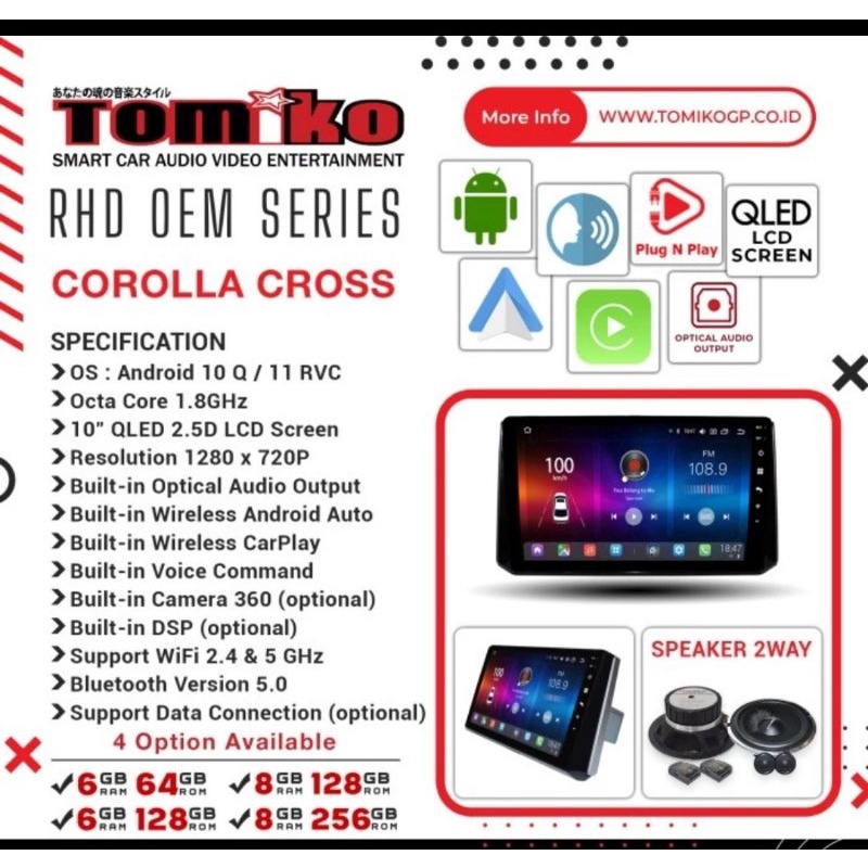 Jual Tomiko Head Unit Android OEM Corolla Cross Corolla Altis