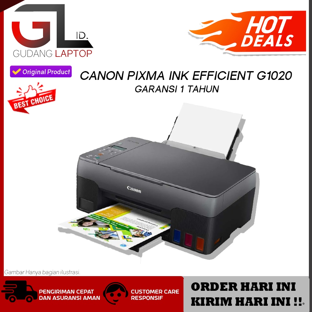 Jual PRINTER CANON PIXMA INK EFFICIENT G1020 GARANSI RESMI Shopee