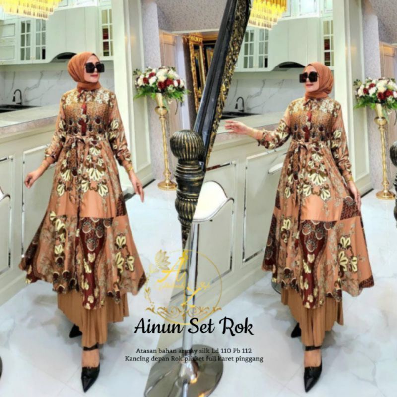 Jual Ainun Set Rok Label Madani Shopee Indonesia