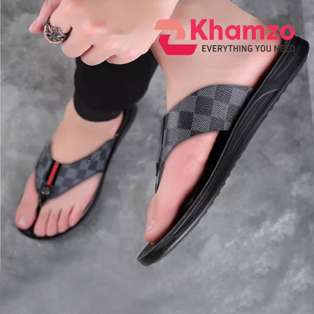 Jual Khamzo Sandal Japit Pria Kasual Kulit Terbaru Original Import K07