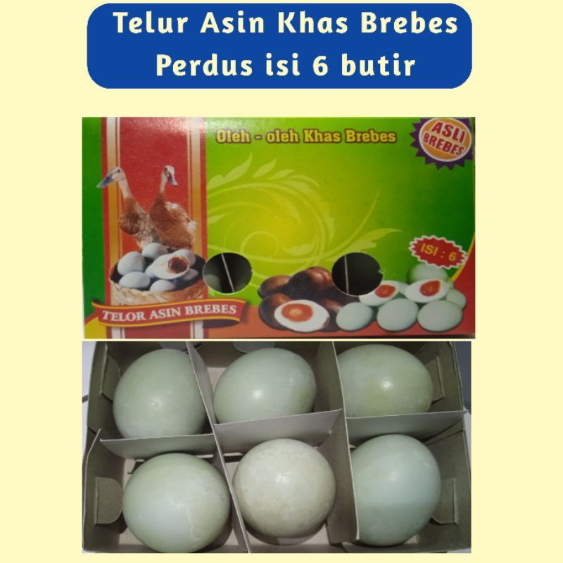 Jual TELUR ASIN REBUS DAN BAKAR KHAS BREBES 1 PAK ISI 6 PCS Shopee