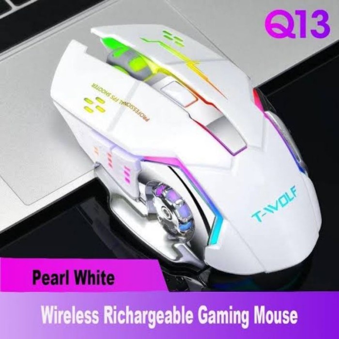 Jual Moga Wireless Mouse Gaming Silent Klik Rechargeable Wolf Edition