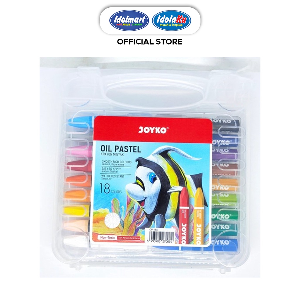 Jual IDOLMART Oil Pastel Krayon Minyak Joyko 18 Warna Colors Crayon