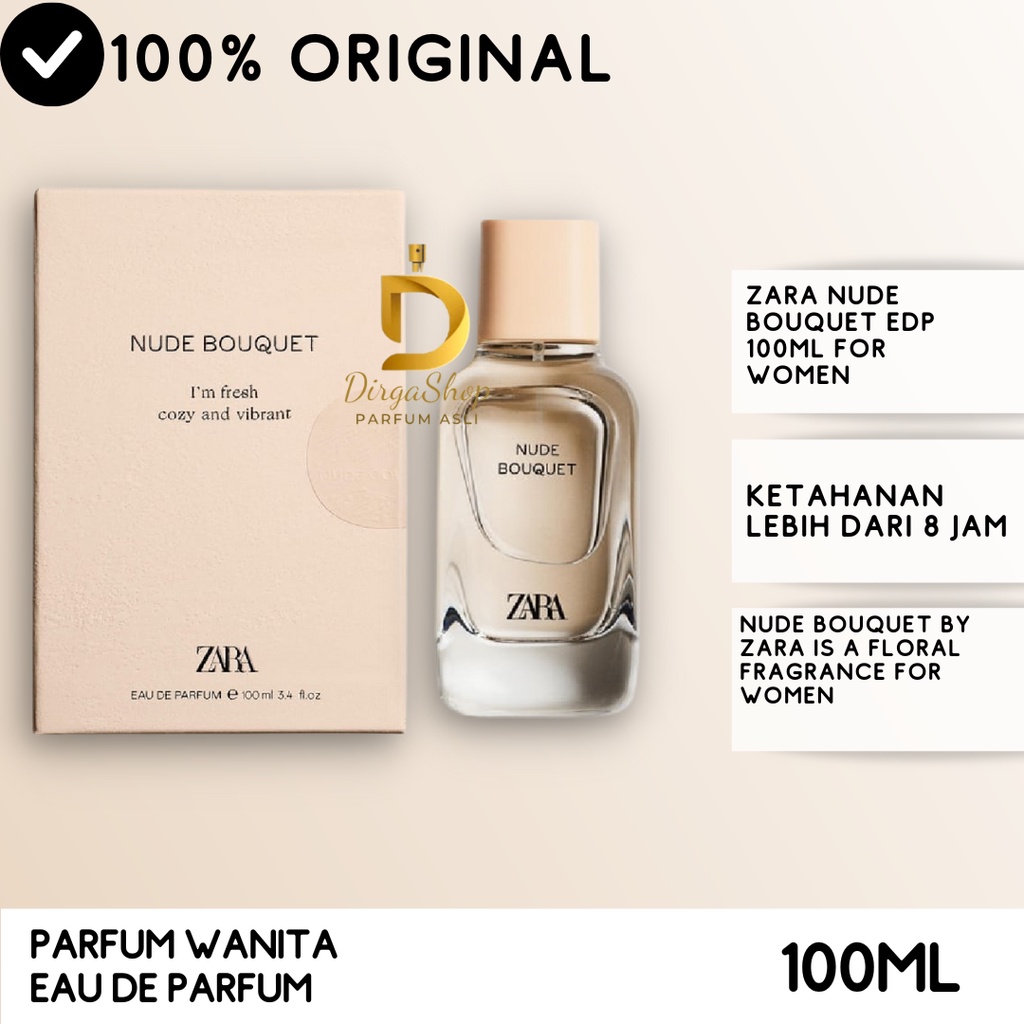 Jual PARFUM ORIGINAL ZARA NUDE BOUQUET EDP FOR WOMEN BOX SEGEL Shopee
