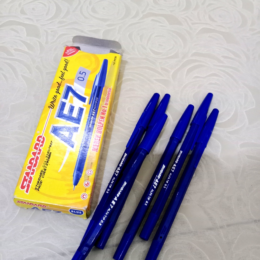 Jual Bolpen Standard Ae Warna Biru Pcs Shopee Indonesia