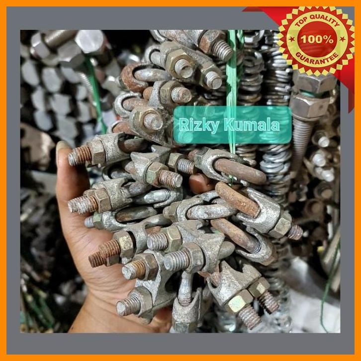 Jual KRV Wire Rope Clip Klem Seling Kuku Macan Galvanis Kunci 13 M8