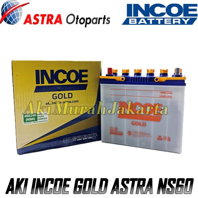 Jual Aki Mobil Toyota Avanza INCOE GOLD Astra NS60 Aki Basah 12V 45