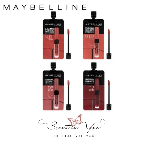 Jual Original Maybelline Sensational Liquid Matte Lip Sachet 2Ml