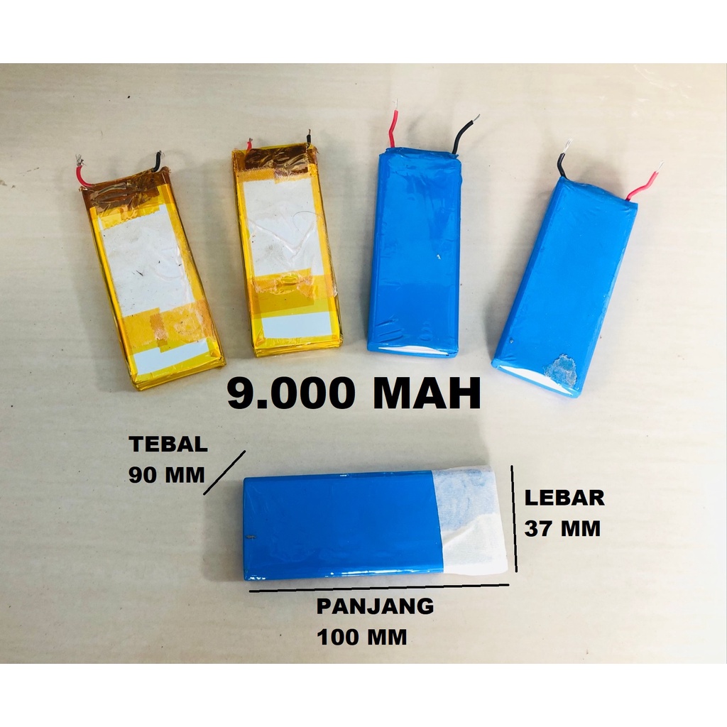 Jual BATRE BATERAI POLYMER COPOTAN 3 7V 9 000 MAH CODE 02 Shopee