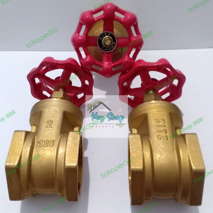 Jual Klep Gate Valve Kuningan Kitz 2 Inch Stop Kran Kuningan 2 Harga