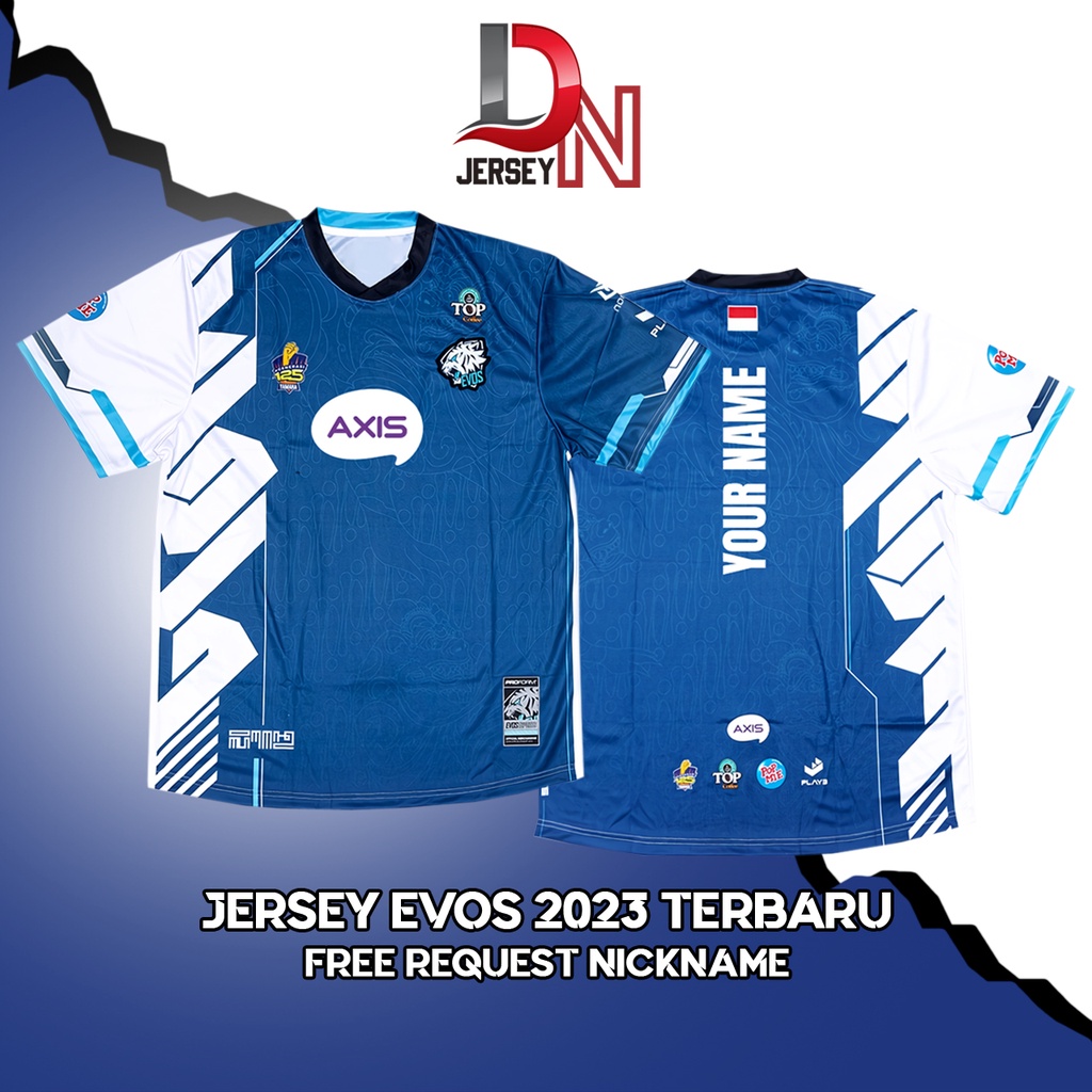 Jual JERSEY Baju Kaos EVOS TERBARU 2023 SEASON 11 Gratis Request