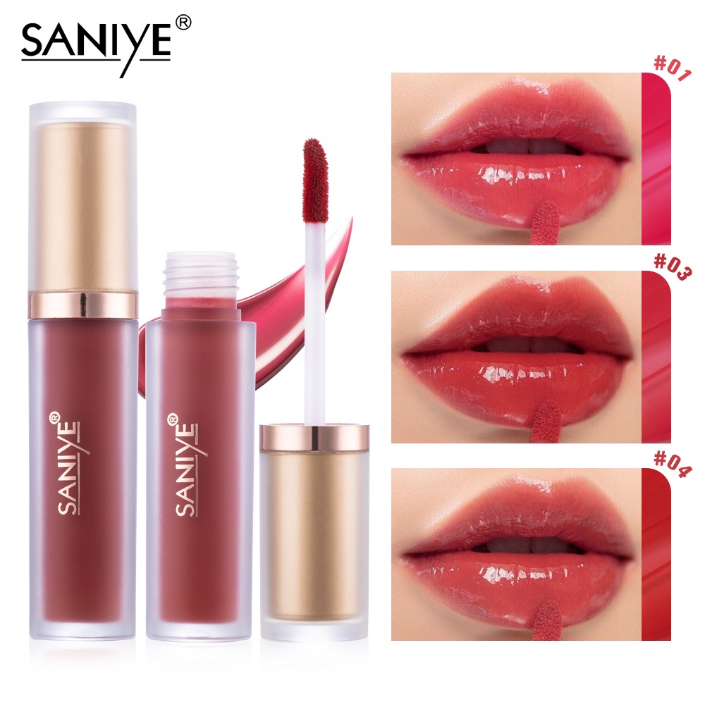 Jual Saniye Exclusive Lip Gloss Dewy Pelembab Bibir Lipstik Tahan Lama