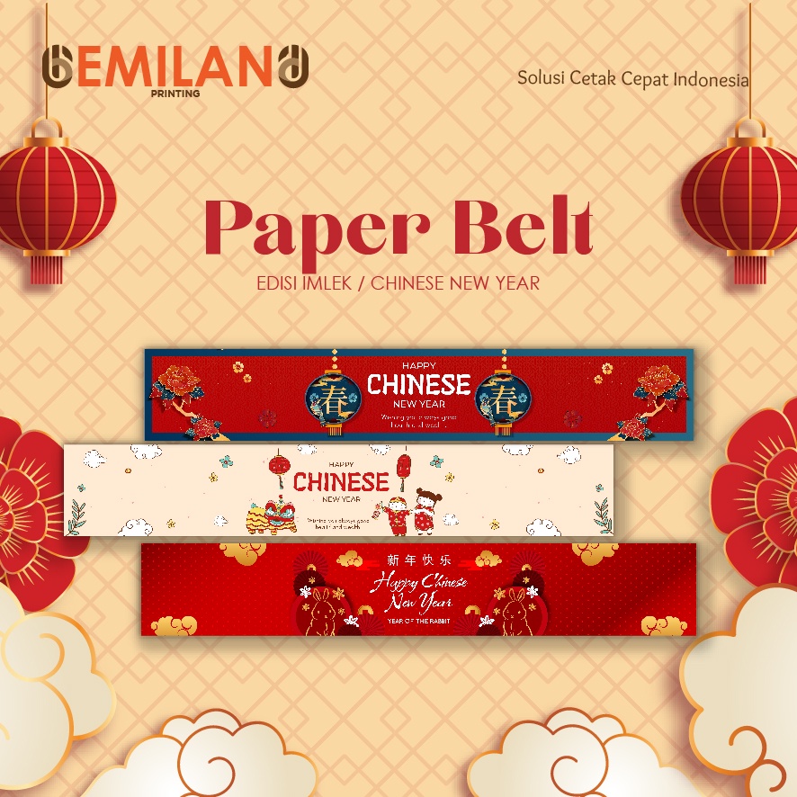 Jual Paper Belt Imlek Cetak Print Label Kemasan Packaging Segel Box