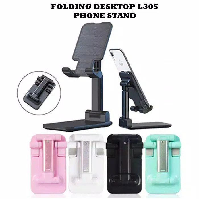 Jual Desktop Phone Stand Holder Tempat Dudukan HP Lipat Folding Kaca