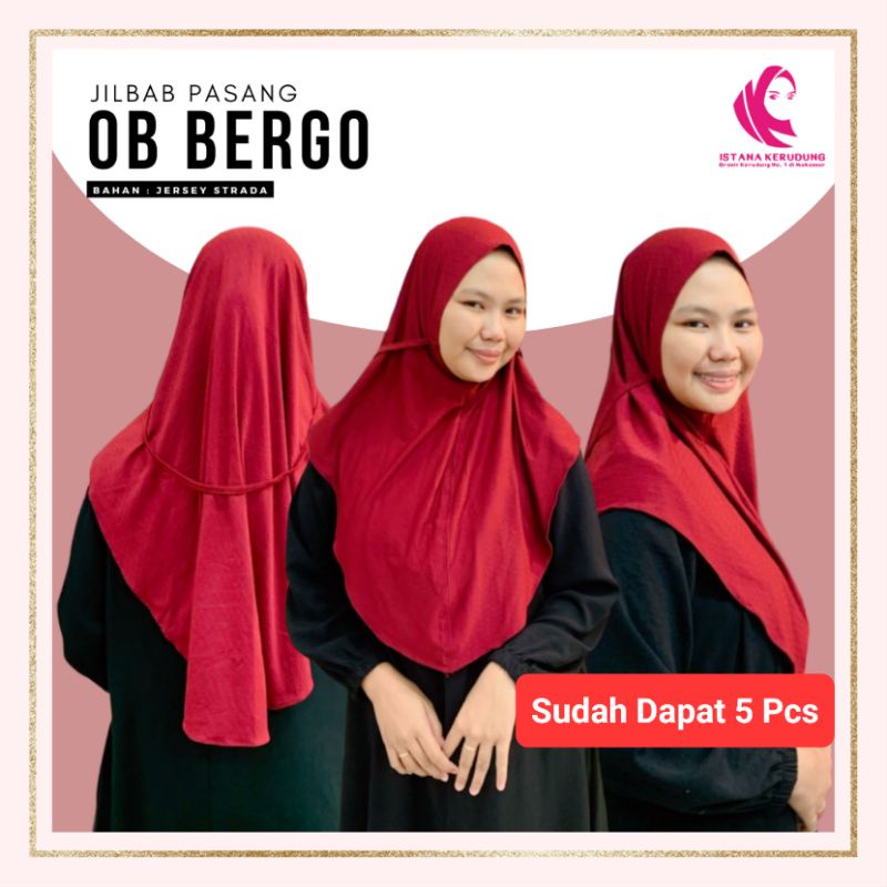 Jual Jilbab Pasang Ob Bergo Isi Pcs Shopee Indonesia