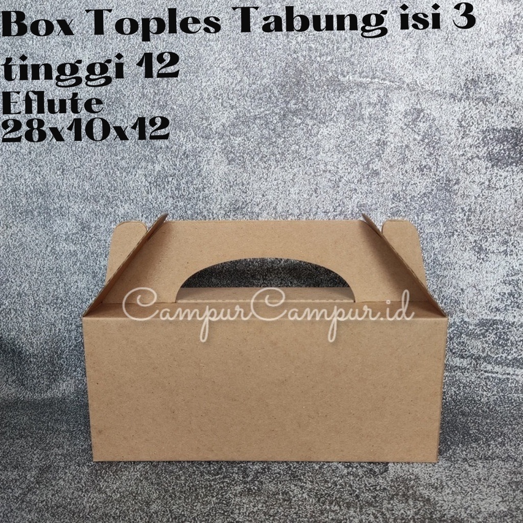 Jual Box Kardus Eflute Gable Box Jinjing Untuk Toples Tabung Isi 3