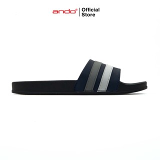 Jual Ando Official Sandal Selop Slip On Rapha Pria Dewasa Navy Abu