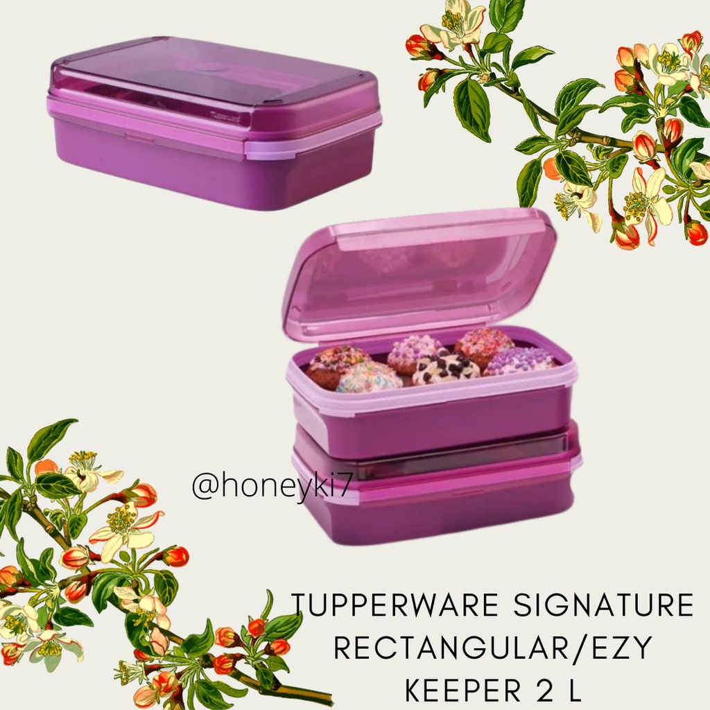 Jual Tupperware Signature Rectangular Ezy Keeper 2 Liter Shopee