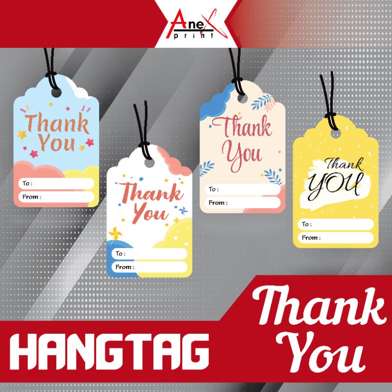 Jual HANGTAG HANGTAG MURAH HANGTAG THANK YOU THANKS CARD