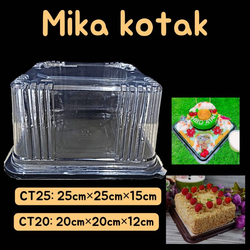 Jual Mika Tumpeng Kotak Mika Kue Tart Mika Tumoeng Tanpa Sekat Mika