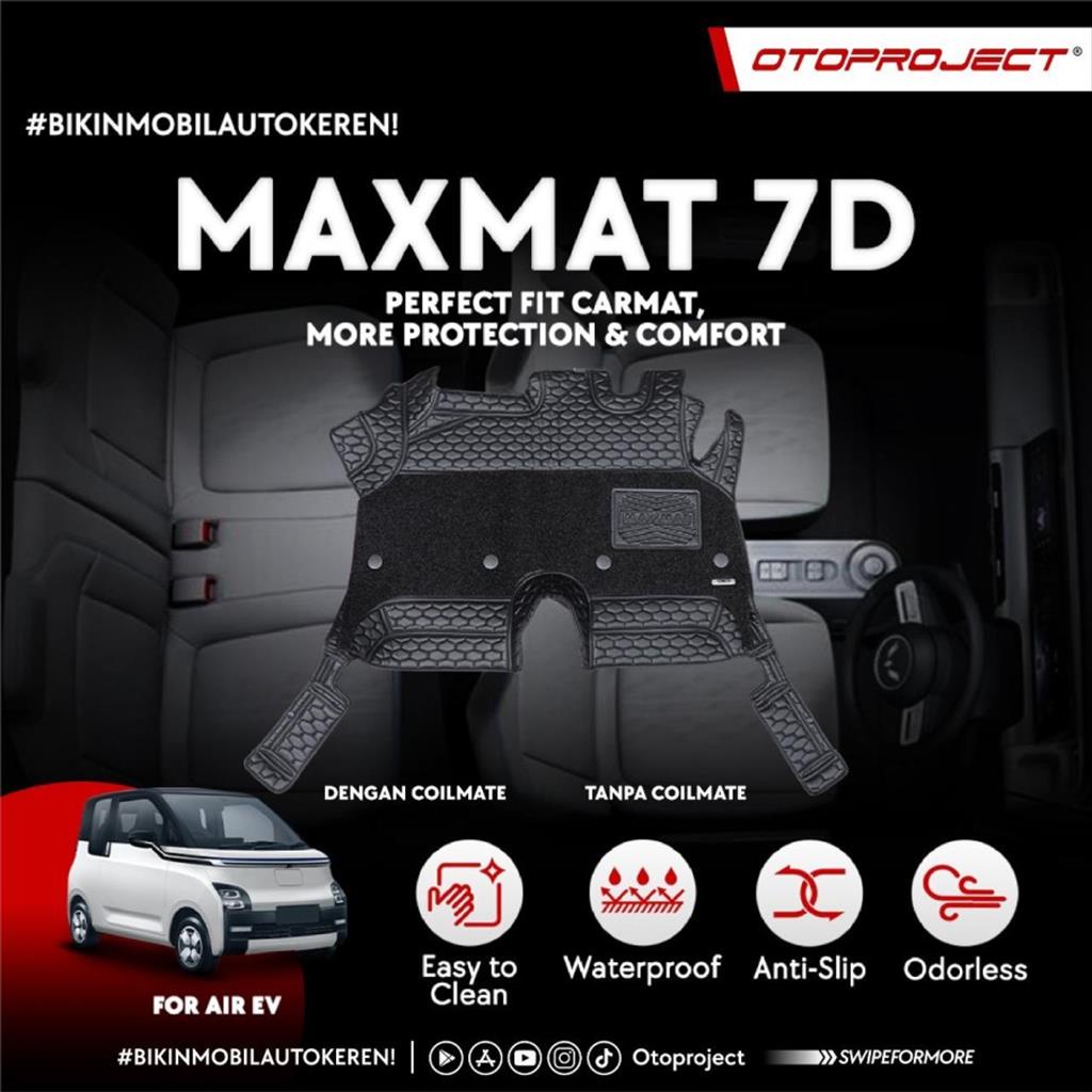 Jual Karpet 7D MAXMAT Mobil Wuling Air EV 2022 Up Coil Fullset