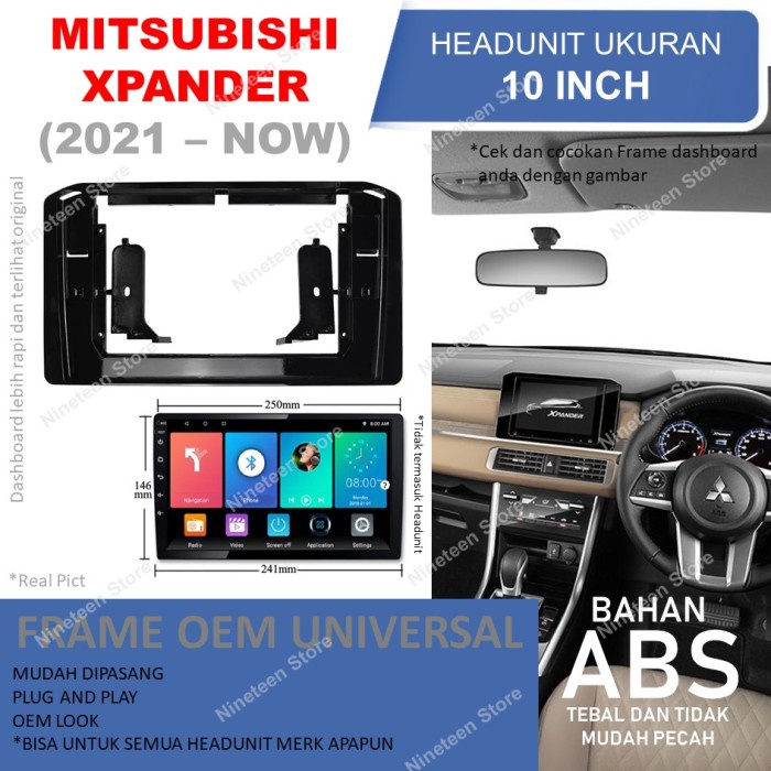 Jual Frame Headunit New Mitsubishi Xpander 2022 Android 10 Inch PNP