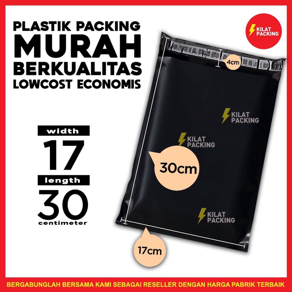 Jual Polymailer Low Cost Ekonomis Plastik Amplop Packaging Olshop Hitam