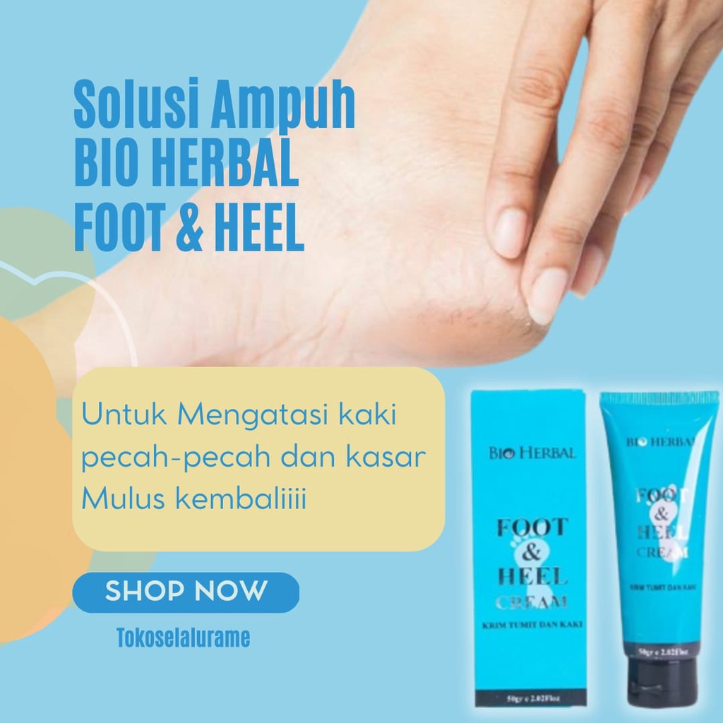 Jual Krim Tumit Dan Kaki Pecah Bio Herbal Foot And Heel Cream Original