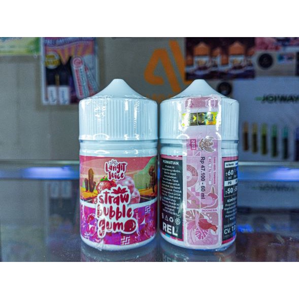 Jual Liquid Freebase 60mili Langit Juice Terbaru STRAW BUBBLEGUM