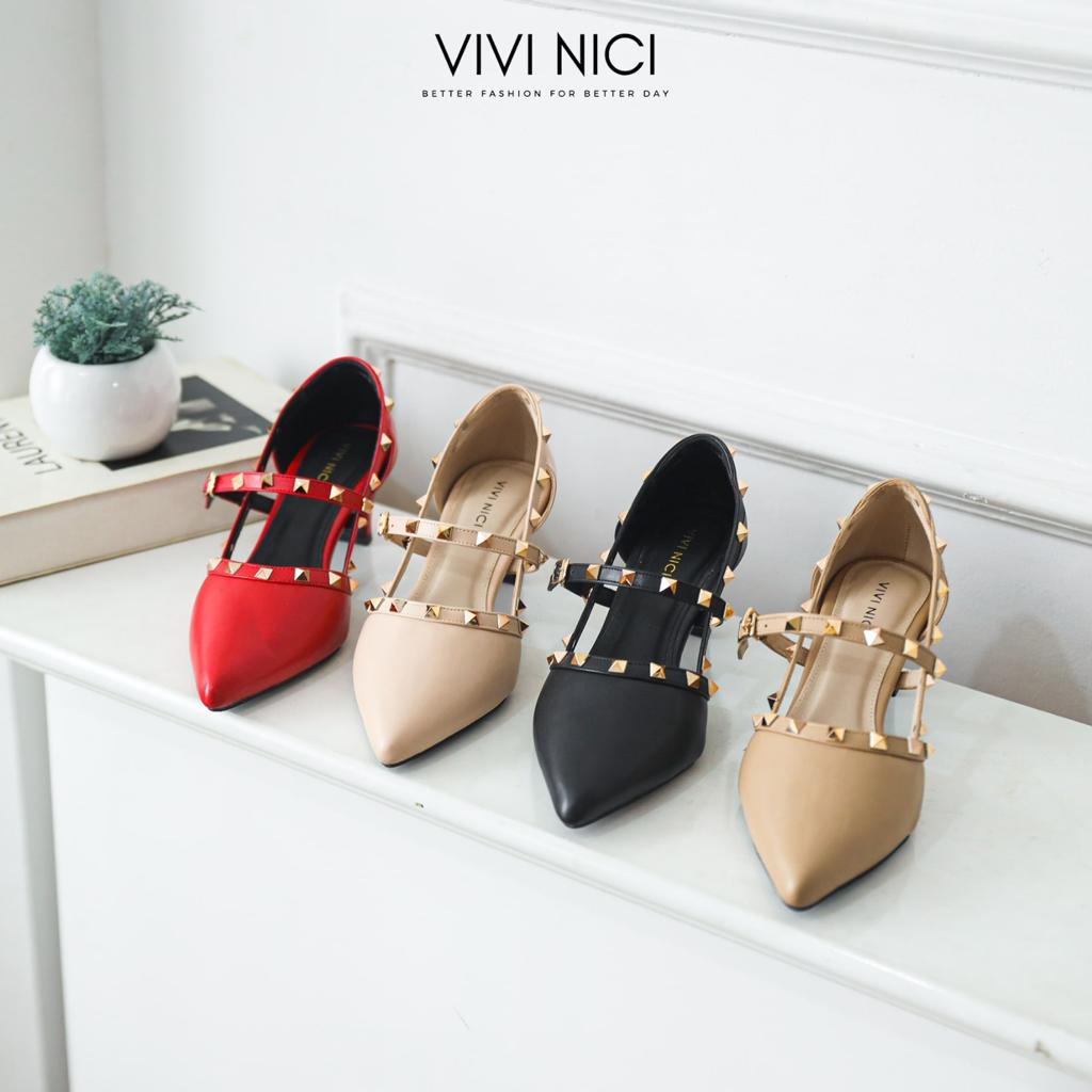 Jual Vivi Nici Mayleen Sepatu Sandal Mules Hak Cm Shopee Indonesia