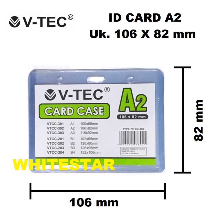 Jual ID Card Mika V Tec A2 106x82 Mm Keplek Name Tag Glue Card