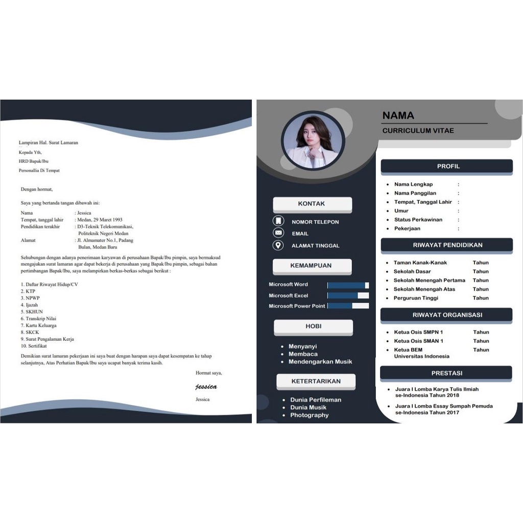 Jual Jasa Pembuatan CV Curriculum Vitae Desain CV Favorit HRD