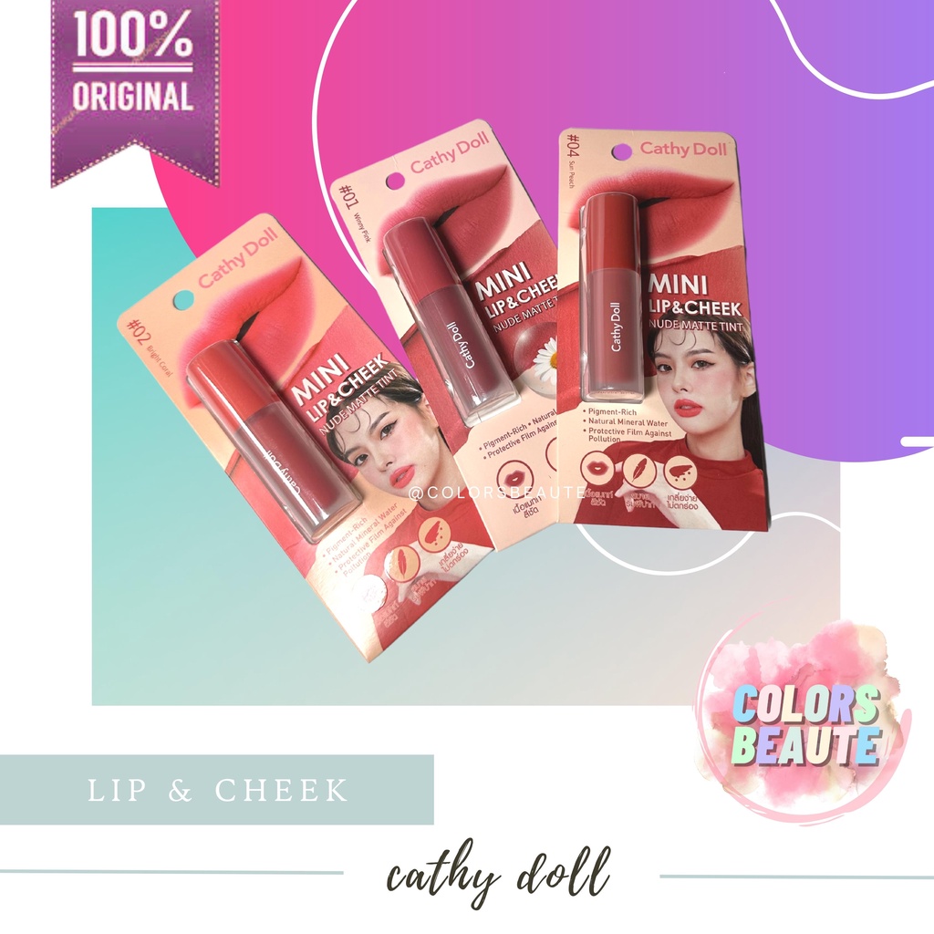 Jual Cathy Doll Mini Lip And Cheek Nude Matte LIPMATTE Shopee Indonesia