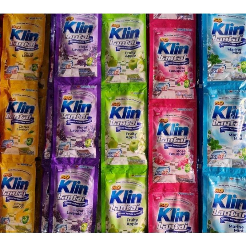 Jual So Klin Lantai Sachet 25ml Renceng Isi 12 Pcs Shopee Indonesia