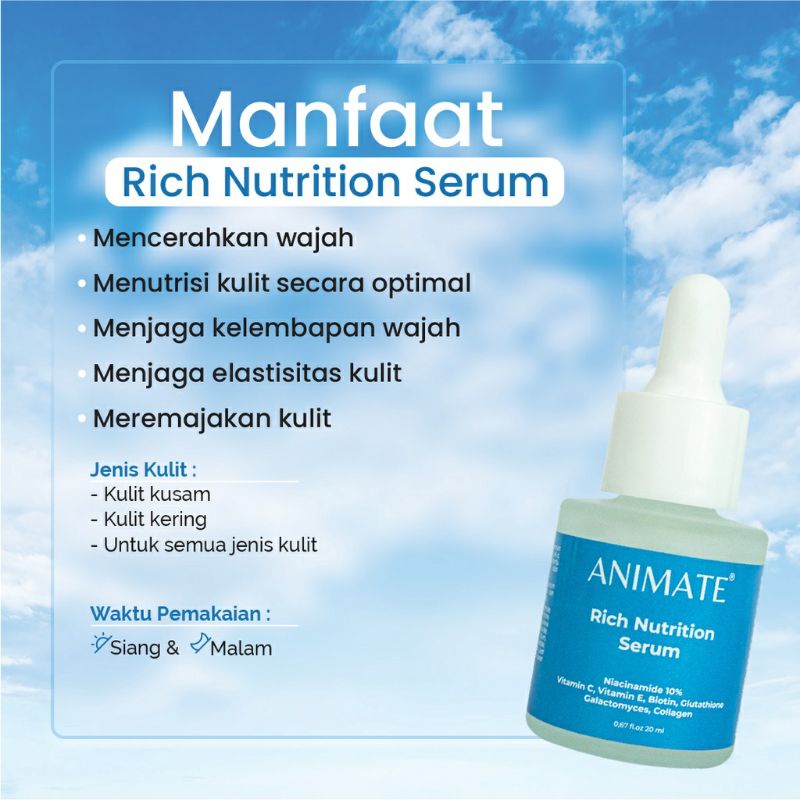 Jual Animate Rich Nutrition Serum 20 Ml Shopee Indonesia