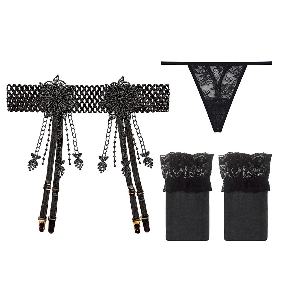 Jual Online Fashion Lingerie Sexy Open Crotch G String Manis Renda