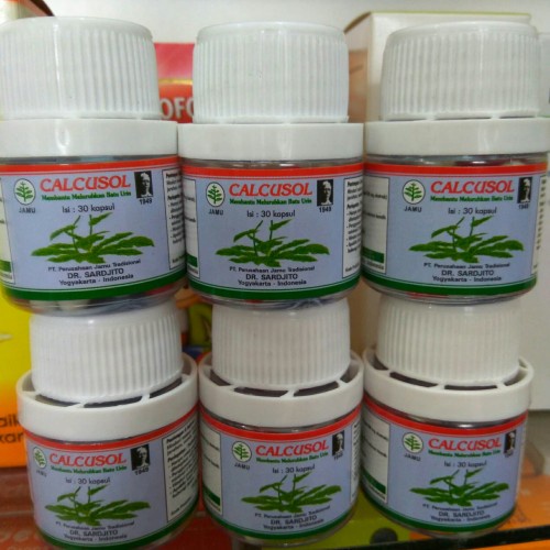 Jual CALCUSOL 30 KAPSUL SUPLEMEN HERBAL BATU GINJAL BATU URIN