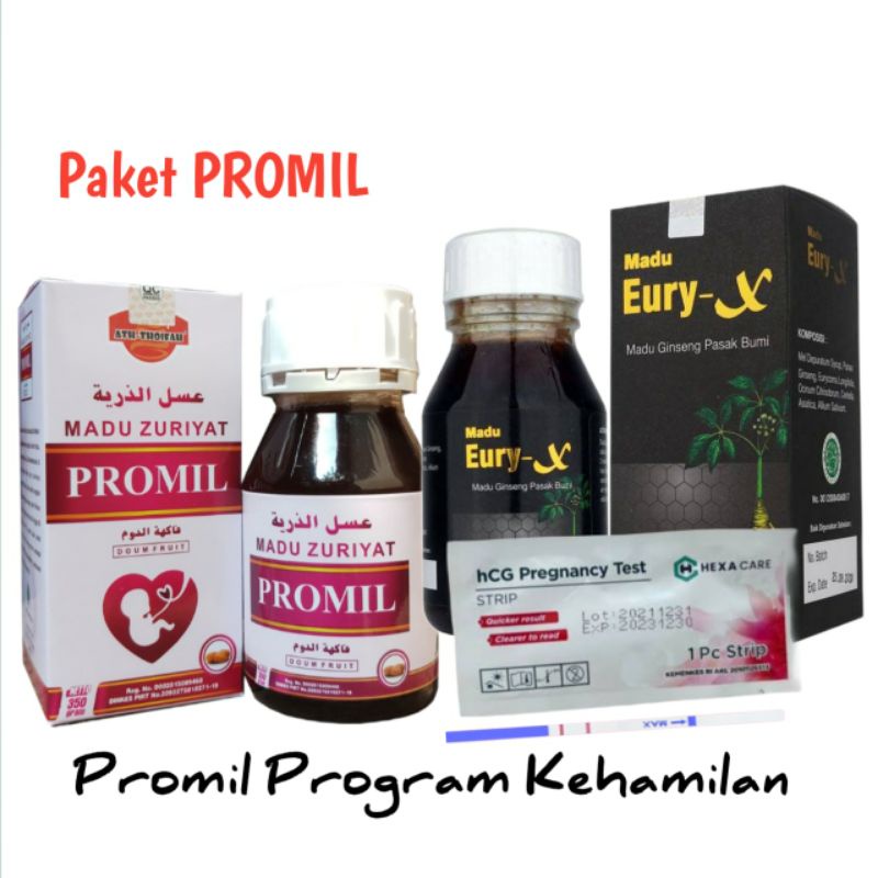 Jual Promil Zuriat Madu Pria Eury X Free Test Pack Program Kehamilan