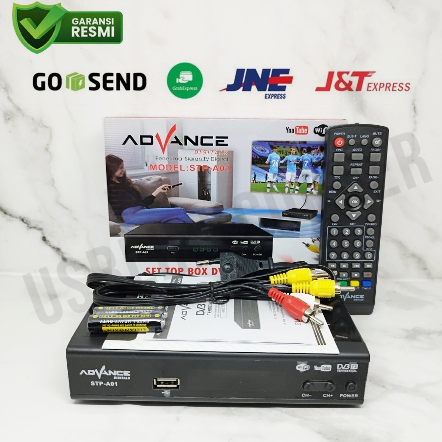 Jual SET TOP BOX TV DIGITAL DVB T2 ADVANCE STP A01 WIFI YOUTUBE FULL HD