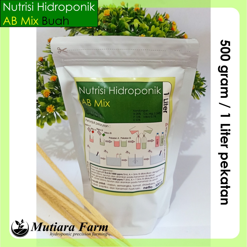 Jual Ab Mix Buah Gram Liter Pekatan Pupuk Nutrisi Hidroponik