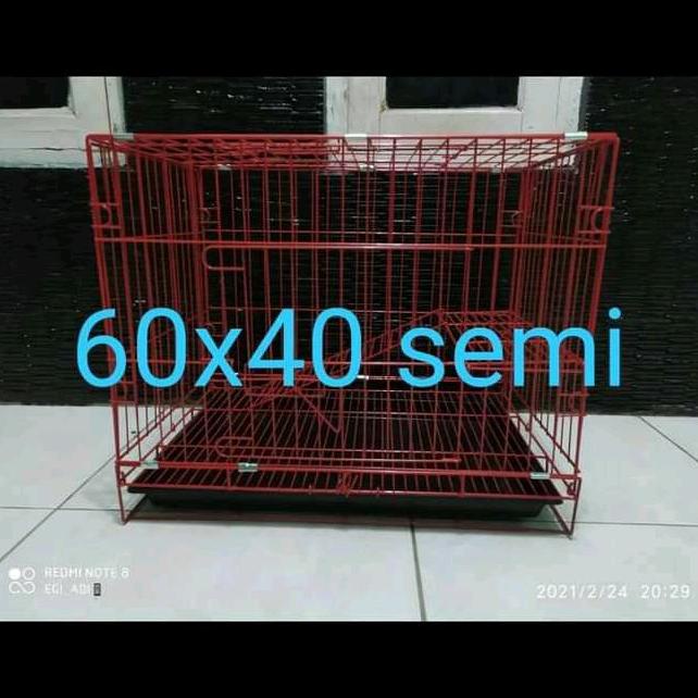 Jual Kandang Kucing Lipat Besi Tebal Di Lapisi Cat Anti Karat 60x40cm