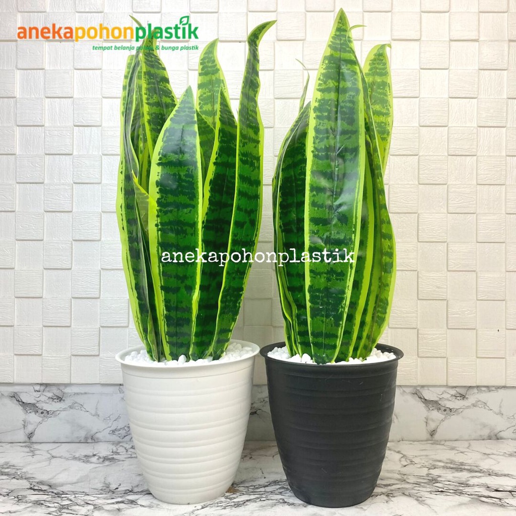 Jual Pohon Hias Daun Lidah Mertua X Plastik Artificial Pot Tawon