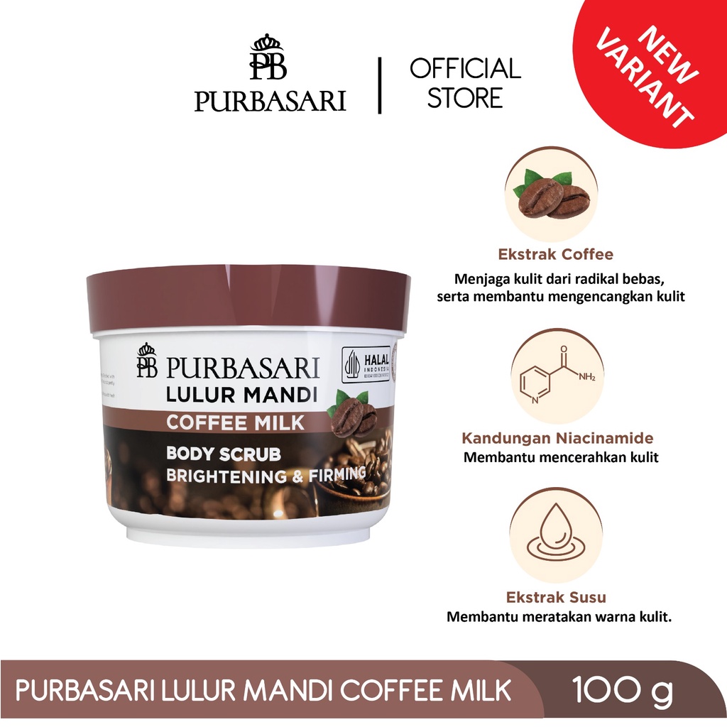 Jual Purbasari Lulur Mandi Coffee Milk Lulur Pemutih Whitening