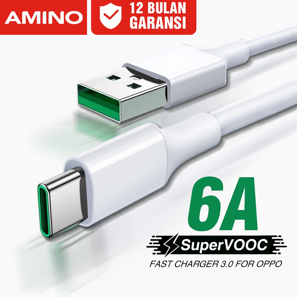 Jual AMINO Untuk OPPO Kabel Data 6A USB TO TYPE C Kabel Fast Charging