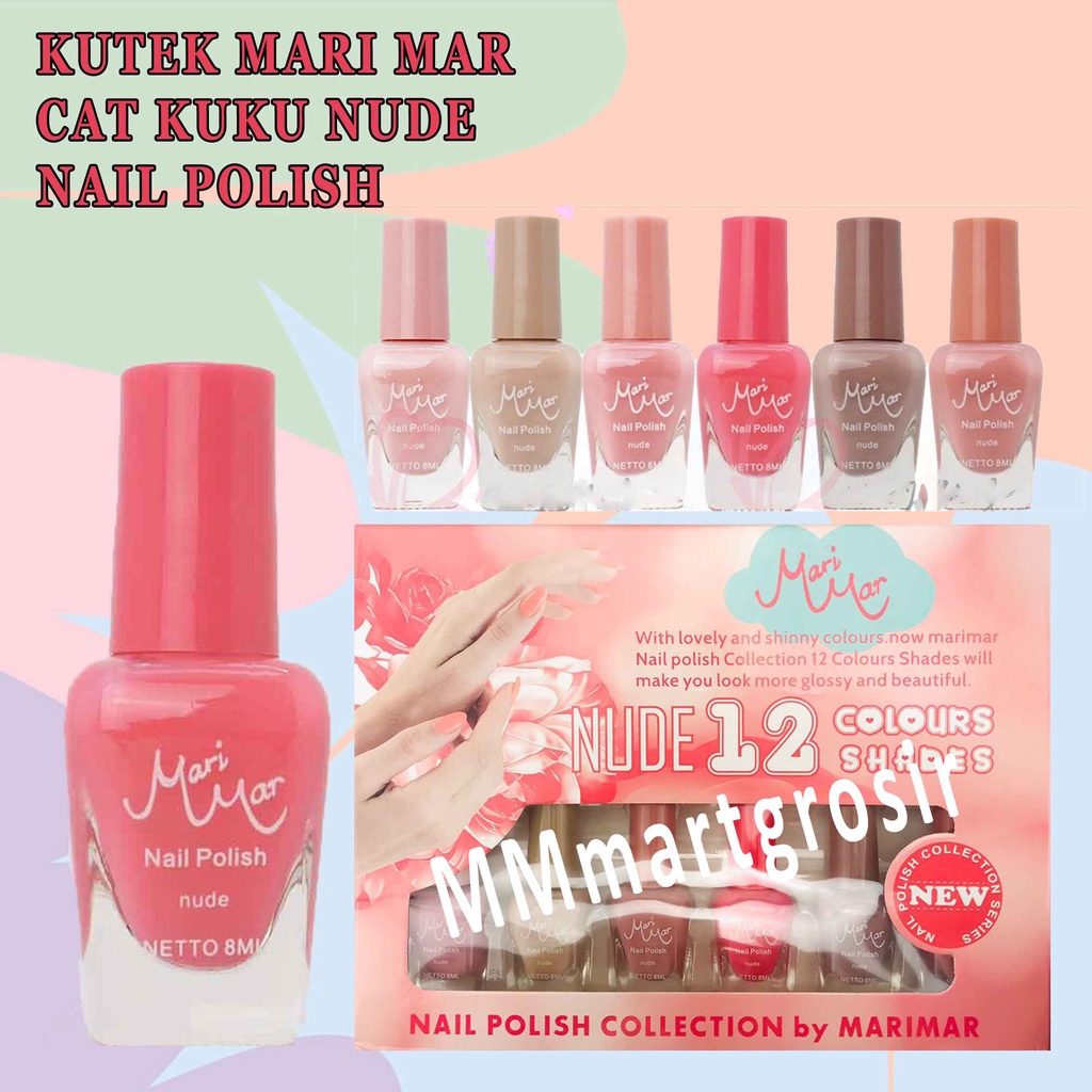 Jual Kutek Mari Mar Cat Kuku Nude Nail Polish Ml Pcs Shopee