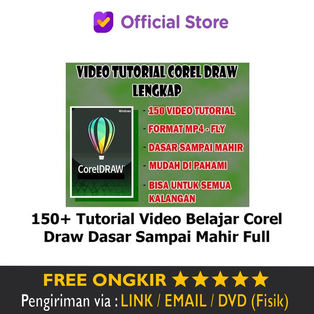 Jual Paket Tutorial Corel Draw Dari Dasar Pemula Hingga Mahir