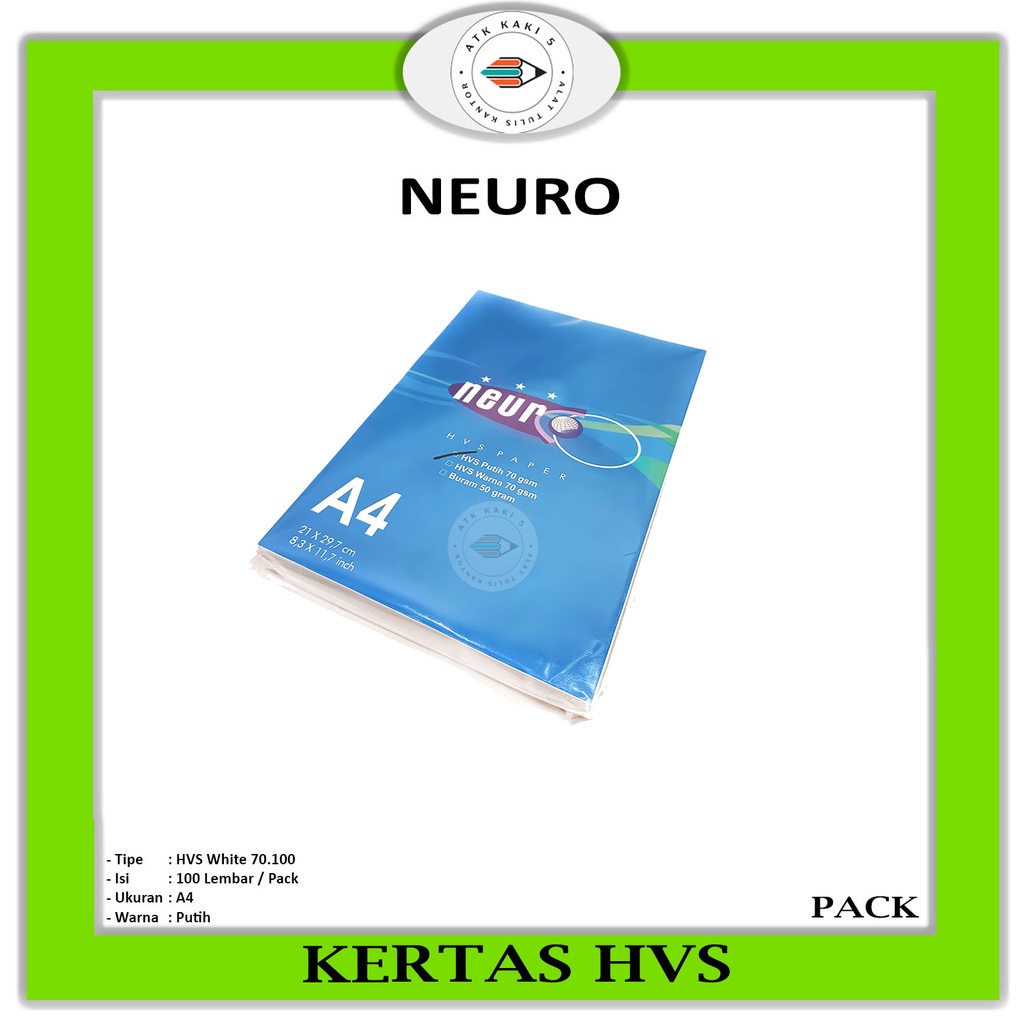 Jual NEURO HVS Foto Copy Print A4 100 Lembar Pack Shopee Indonesia