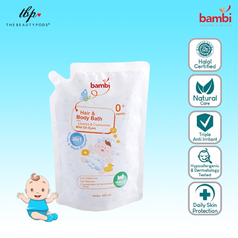 Jual Bambi Baby Hair Body Bath In Ml Refill Sabun Dan